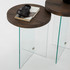 Set stolića za kavu Serenity 2 - prozirna, orah a.g