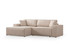 Kutna sofa-krevet Pırlo kut lijevo - Ecru a.g