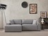 Kutna sofa-krevet Pırlo kut lijevo - svijetlo siva a.g