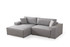 Kutna sofa-krevet Pırlo kut lijevo - svijetlo siva a.g
