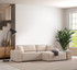 Kutna sofa-krevet Pırlo kut desno - Ecru   a.g