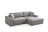 Kutna sofa-krevet Pırlo kut desno - svijetlo siva a.g