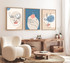 Ukrasna uokvirena MDF slika (3 komada) Huhu139 - 30 x 40   a.g