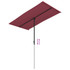 Vrtni suncobran s aluminijskom šipkom 180 x 110 cm bordo