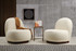 Wing Chair Tina - Bouclet White