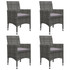 5-dijelni vrtni blagovaonski set sivi 3068736