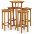 5-dijelni vrtni barski set od masivnog bagremovog drva 3154385