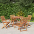 5-dijelni vrtni blagovaonski set od masivnog bagremovog drva 3152897