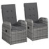 9-dijelni vrtni blagovaonski set s jastucima sivi 3099498
