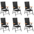 7-dijelni vrtni blagovaonski set crno-smeđi 3060080