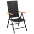 7-dijelni vrtni blagovaonski set crno-smeđi 3060080