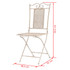 3-dijelni bistro set čelični bijeli 43149