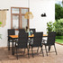 7-dijelni vrtni blagovaonski set crno-smeđi 3060056