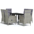 7-dijelni vrtni blagovaonski set s jastucima sivo-crni 3099362