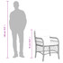 3-dijelni bistro set s jastucima crni od poliratana 3212089