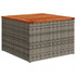 Vrtni stol sivi 55 x 55 x 37 cm od poliratana i bagremovog drva 366126
