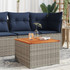 Vrtni stol sivi 55 x 55 x 37 cm od poliratana i bagremovog drva 366126