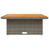 Vrtni stol sivi 110 x 110 x 71 cm poliratan i bagremovo drvo 368273