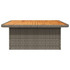 Vrtni stol sivi 110 x 110 x 71 cm poliratan i bagremovo drvo 368273