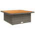 Vrtni stol sivi 110 x 110 x 71 cm poliratan i bagremovo drvo 368273