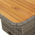 Vrtni stol sivi 110 x 110 x 71 cm poliratan i bagremovo drvo 368273