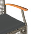 3-dijelni bistro set s jastucima poliratan i drvo bagrema sivi 366260