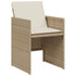 3-dijelni bistro set s jastucima bež od poliratana 365069