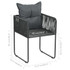 3-dijelni vrtni blagovaonski set od PVC ratana crno-smeđi 3060106