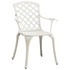 5-dijelni bistro set od lijevanog aluminija bijeli 3070609