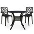 3-dijelni bistro set od lijevanog aluminija crni 3070584