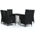 7-dijelni vrtni blagovaonski set s jastucima crni 3099356