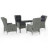 5-dijelni vrtni blagovaonski set svjetlosivi 3099645