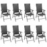 9-dijelni vrtni blagovaonski set crno-smeđi 3060057