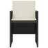 3-dijelni bistro set s jastucima crni od poliratana 365068