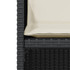 3-dijelni bistro set s jastucima crni od poliratana 365068