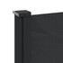 Bočna tenda na uvlačenje crna 200 x 600 cm 4004549
