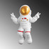 Dekorativni zidni pribor Astronaut sa znakom mira - 1