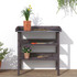 Stol za biljke s policama sivi 78x38x82,5 cm masivna jelovina n.p