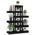 Stalak za biljke crna 85 x 25 x 109,5 cm od masivne borovine n.p Stalak za biljke crna 85 x 25 x 109,5 cm od masivne borovine n.p
