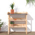 Stol za biljke s policama 78 x 38 x 82,5 cm od masivne jelovine n.p