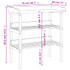 Stol za biljke s policama 78 x 38 x 82,5 cm od masivne jelovine n.p
