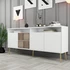 Konzola Milan - bijela, zlatna