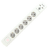 home Produžni kabl sa zaštitom, 6 utičnica, 1.5mm?, 1,4 met, USB - NVT 06K USB/WH