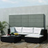 Vrtni Sofa Set 14 Kom Poli Ratan Crni