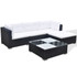 Vrtni Sofa Set 14 Kom Poli Ratan Crni