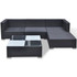 Vrtni Sofa Set 14 Kom Poli Ratan Crni