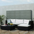 Vrtni Sofa Set 14 Kom Poli Ratan Crni