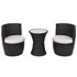 Petodijelni Bistro Set od Poliratana Crni