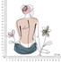 Zidni Pano Lady W/Flower Cm 80x1,3x90
