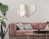 Zidno Ogledalo Glam Dvostruko Srce Cm 65x2x50